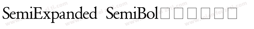 SemiExpanded SemiBol字体转换